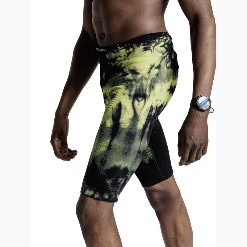 Pantaloncini da corsa uomo X-Bionic Efektor Tights tie dye electric energy 5