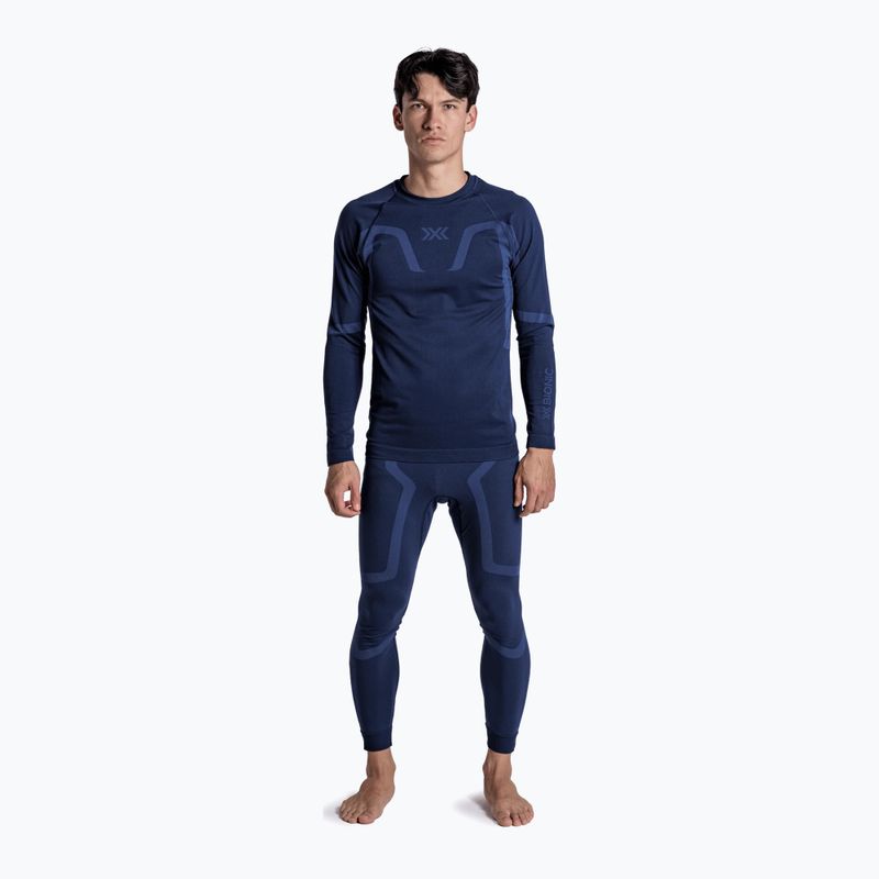 Felpa termica uomo X-Bionic X-Ential Baselayer LS marine 2