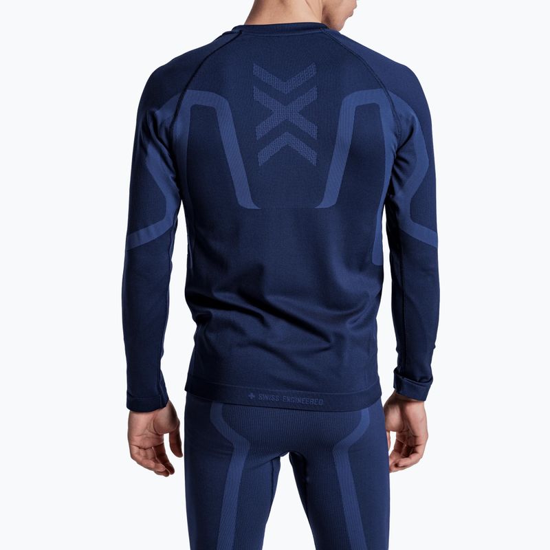 Felpa termica uomo X-Bionic X-Ential Baselayer LS marine 3