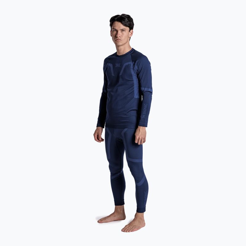 Felpa termica uomo X-Bionic X-Ential Baselayer LS marine 5