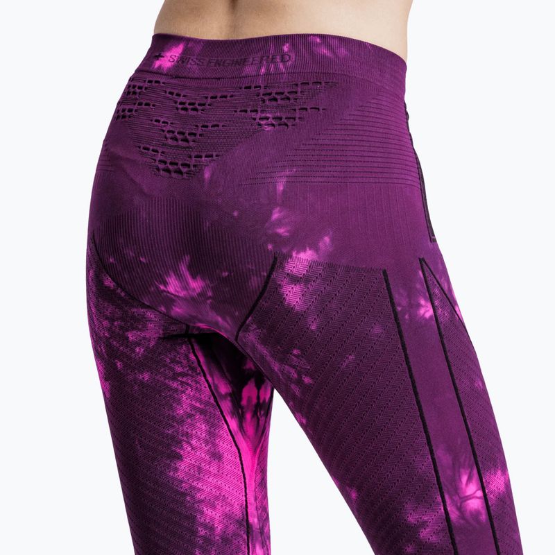 Pantaloni termici X-Bionic Energy Accumulator Wild tiedye x black/fluo pink 4