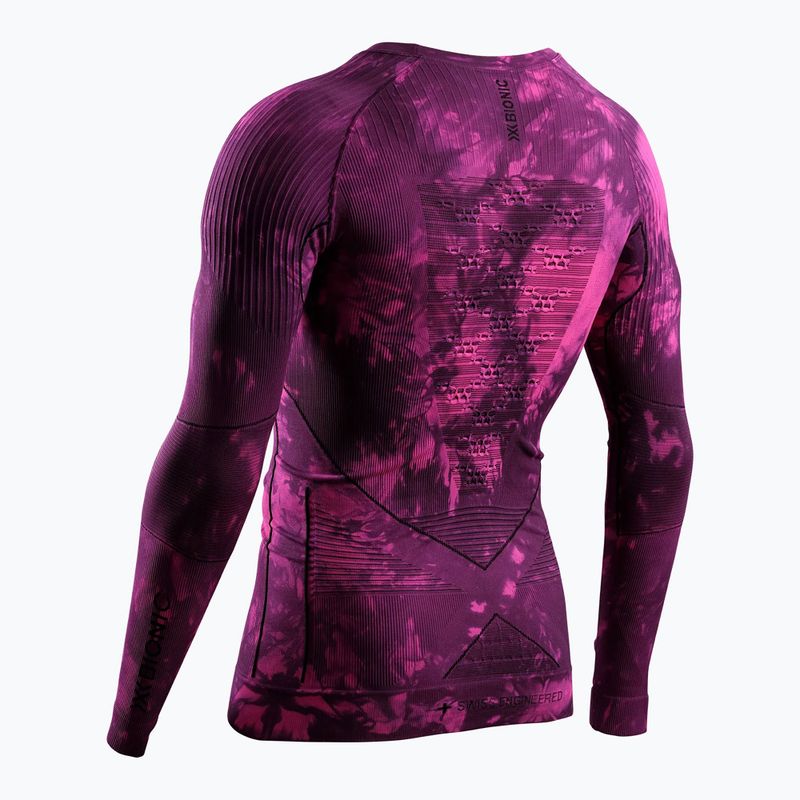 Felpa termica X-Bionic Energy Accumulator Wild LS tiedye x black/fluo pink 2