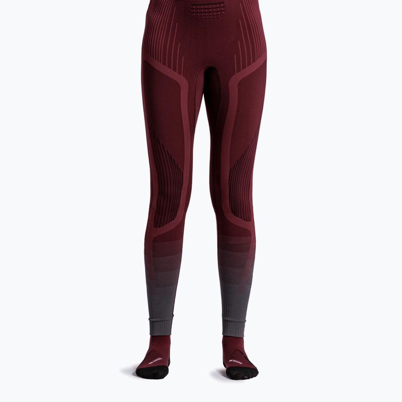 Pantaloni termici da donna X-Bionic Invent Graphics oxide red/x black