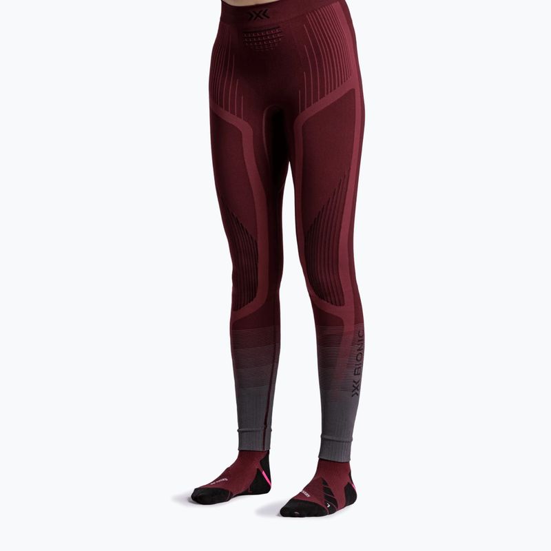 Pantaloni termici da donna X-Bionic Invent Graphics oxide red/x black 3