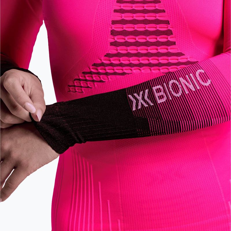 Felpa termica donna X-Bionic Invent Graphics LS fluo pink/x white 9