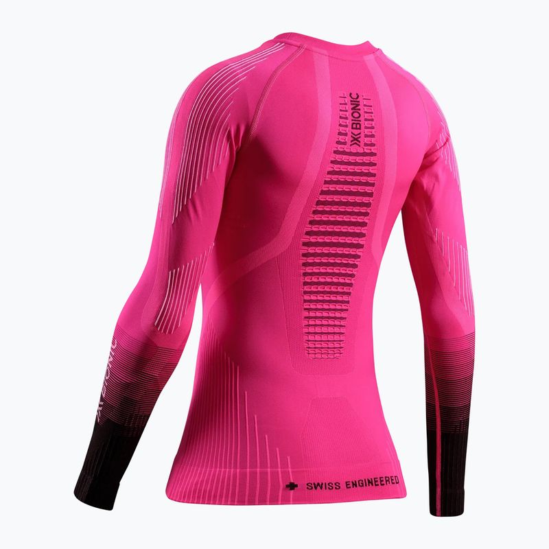 Felpa termica donna X-Bionic Invent Graphics LS fluo pink/x white 12