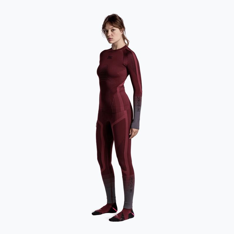 Felpa termica donna X-Bionic Invent Graphics LS oxide red/x black 2