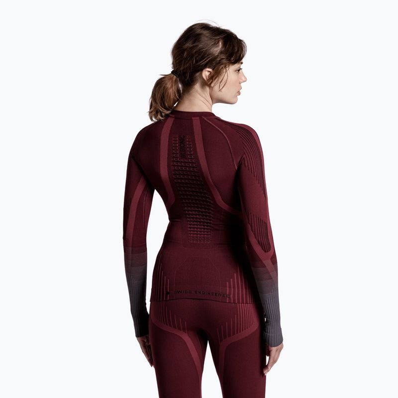 Felpa termica donna X-Bionic Invent Graphics LS oxide red/x black 3