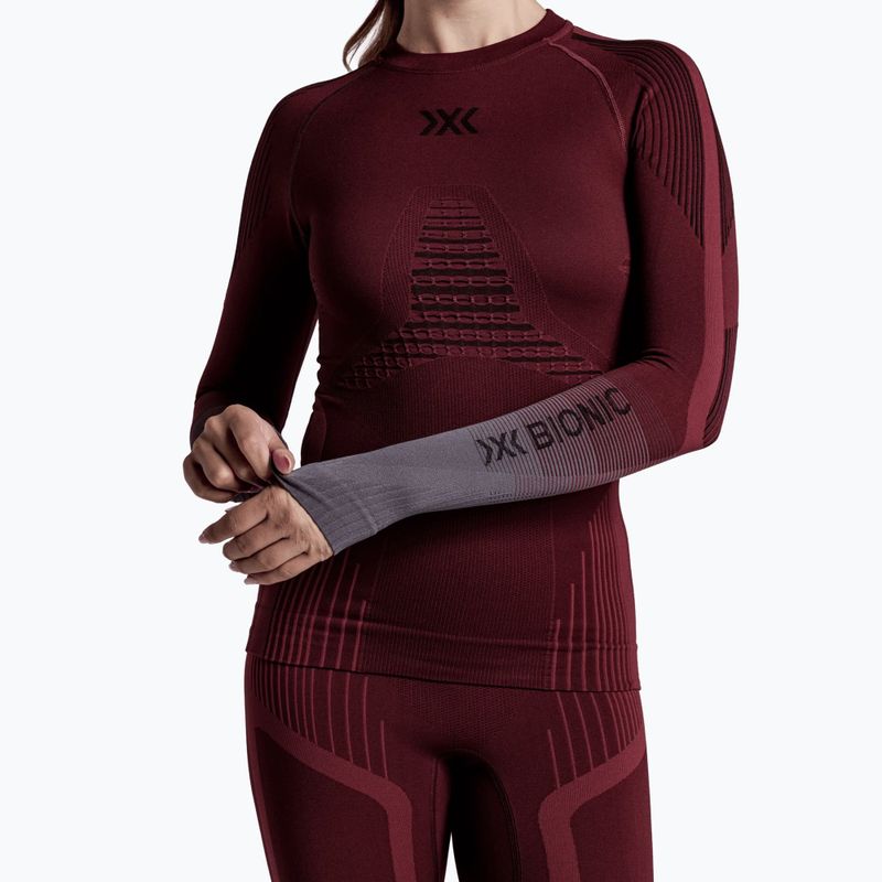 Felpa termica donna X-Bionic Invent Graphics LS oxide red/x black 6
