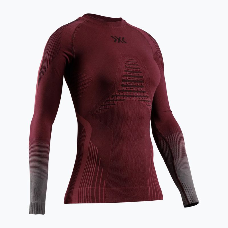 Felpa termica donna X-Bionic Invent Graphics LS oxide red/x black 10