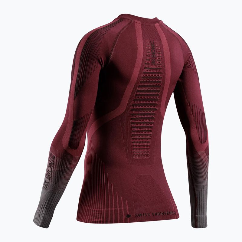 Felpa termica donna X-Bionic Invent Graphics LS oxide red/x black 11