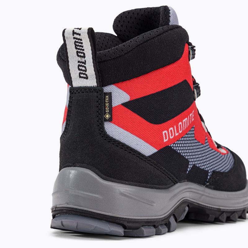 Scarponi da trekking Dolomite Steinbock WT GTX grigio peltro/rosso fuoco per bambini 8