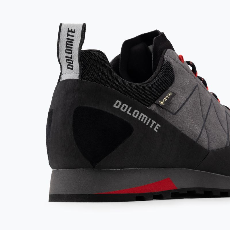 Scarponi da arrampicata Dolomite Crodarossa Low GTX da uomo grigio canna di fucile/rosso fuoco 8
