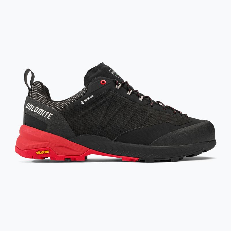 Scarpa da avvicinamento Dolomite Crodarossa Tech GTX da uomo, nero/rosso fuoco 2