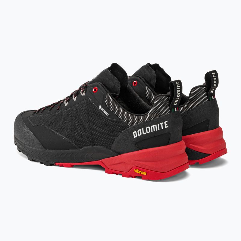 Scarpa da avvicinamento Dolomite Crodarossa Tech GTX da uomo, nero/rosso fuoco 3