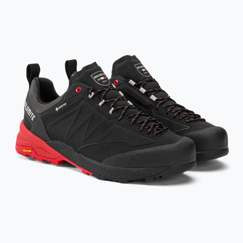 Scarpa da avvicinamento Dolomite Crodarossa Tech GTX da uomo, nero/rosso fuoco 4
