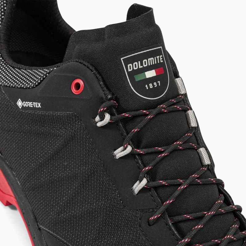 Scarpa da avvicinamento Dolomite Crodarossa Tech GTX da uomo, nero/rosso fuoco 8