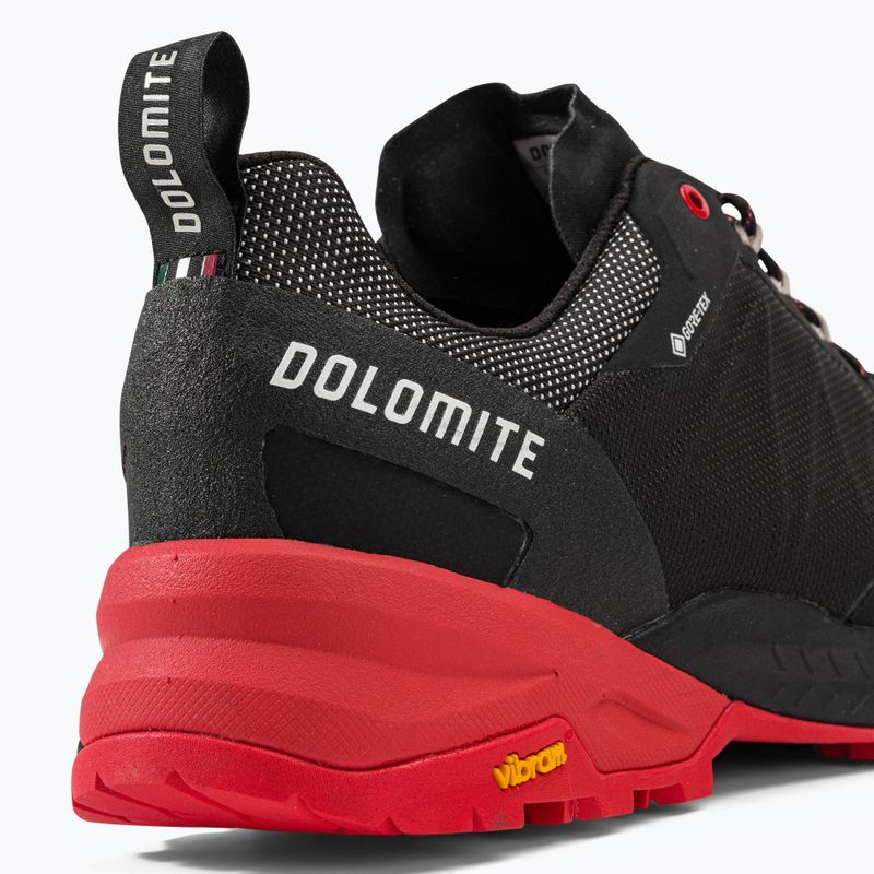 Scarpa da avvicinamento Dolomite Crodarossa Tech GTX da uomo, nero/rosso fuoco 9
