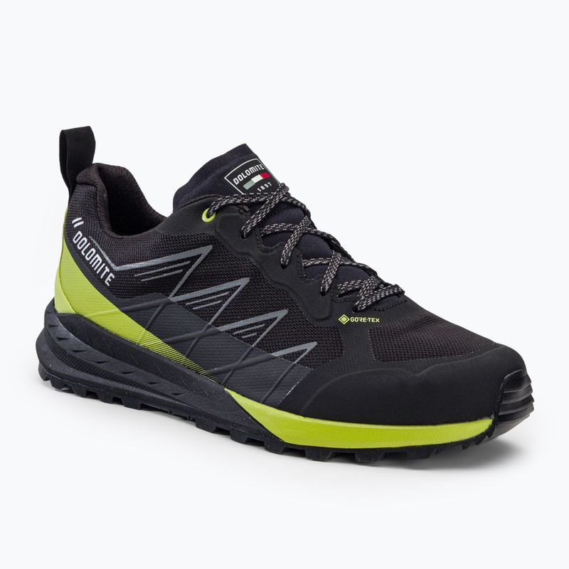 Scarponi da trekking Dolomite da uomo Croda Nera Tech GTX nero/verde lime