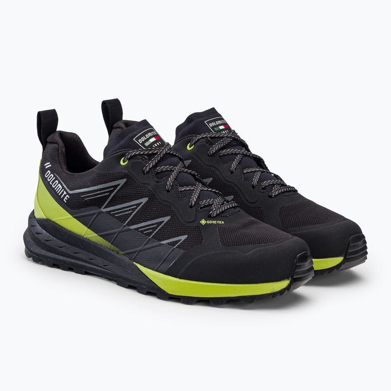 Scarponi da trekking Dolomite da uomo Croda Nera Tech GTX nero/verde lime 4