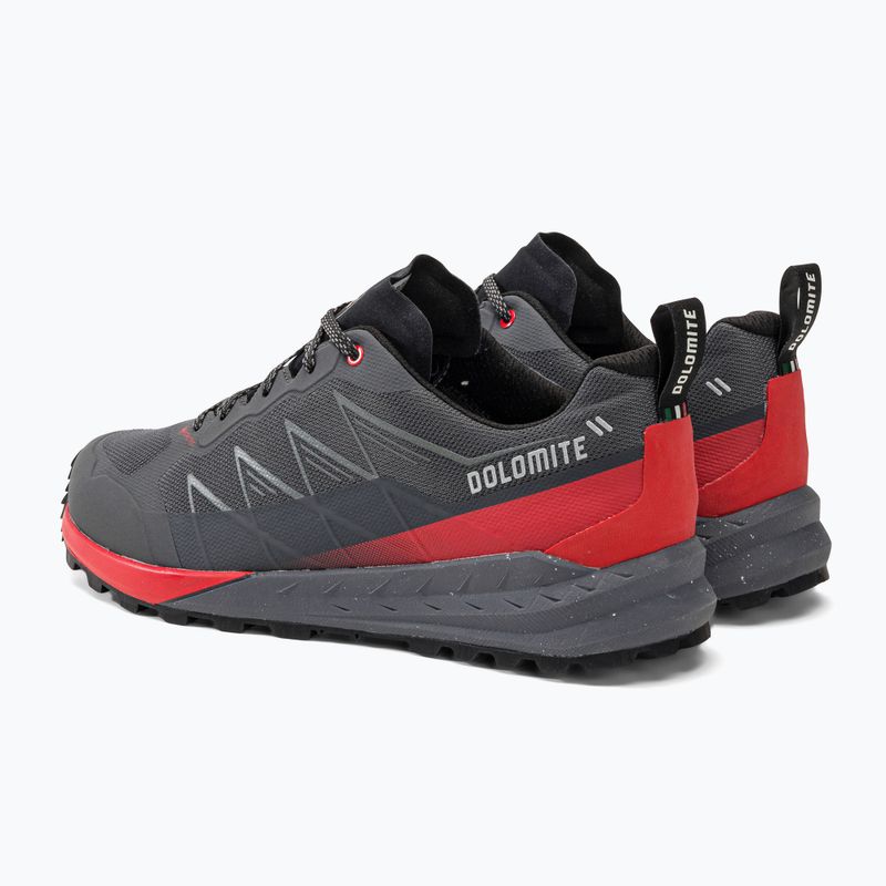 Scarponi da trekking Dolomite da uomo Croda Nera Tech GTX grigio antracite/rosso fuoco 3