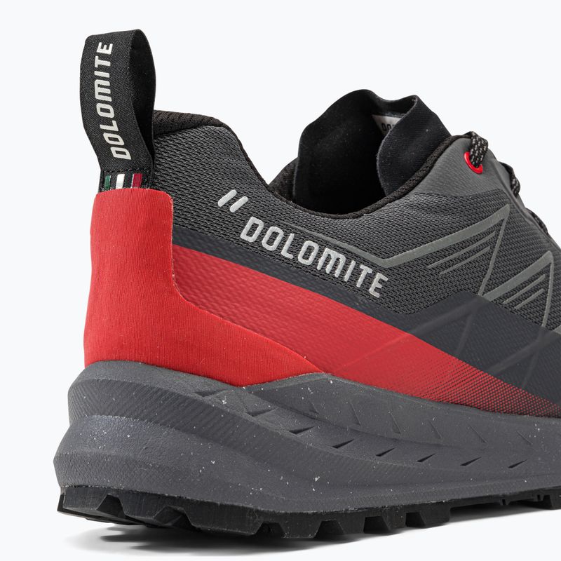 Scarponi da trekking Dolomite da uomo Croda Nera Tech GTX grigio antracite/rosso fuoco 9