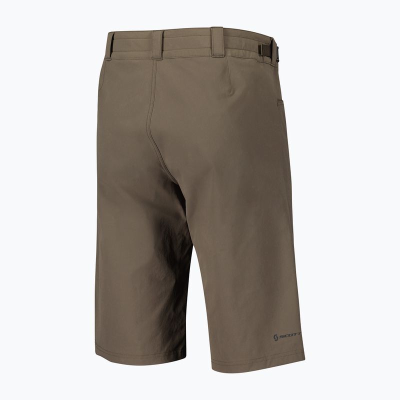 Pantaloncini da ciclismo SCOTT Trail Flow shadow marrone da uomo 2