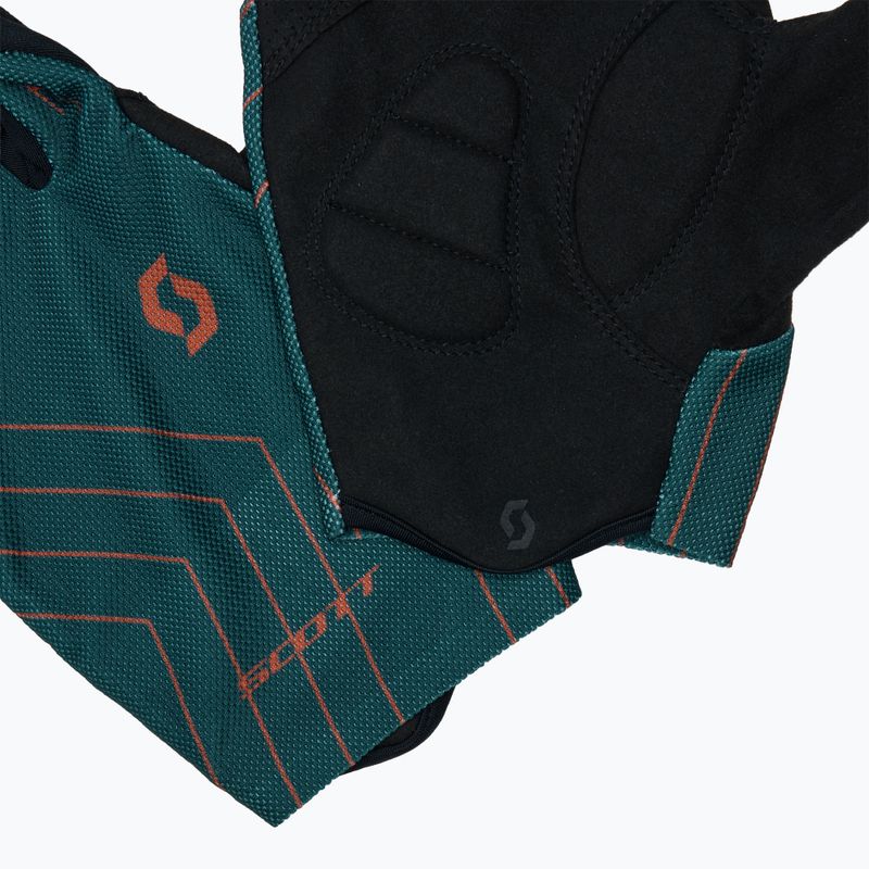 Guanti da ciclismo da uomo SCOTT RC Team aruba green/braze orange 4