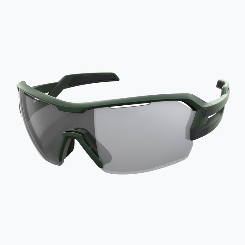 Occhiali da sole SCOTT Spur LS verde kaki/grigio sensibile alla luce/chiaro