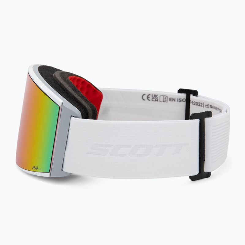 SCOTT Occhiali da sci React mineral white/enhancer teal chrome/amp pro green 5
