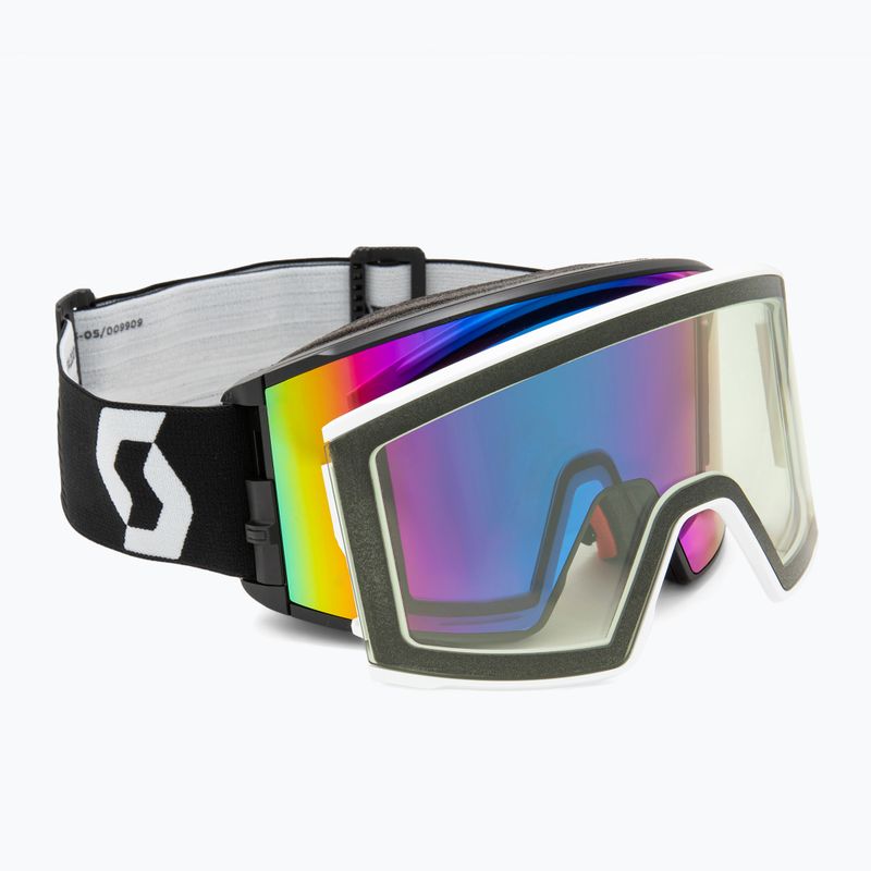 SCOTT React mineral nero/bianco/enhancer teal chrome/pro green occhiali da sci