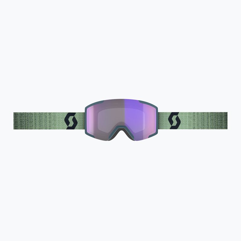 SCOTT Shield LS morbido verde/nero/blu chiaro cromato occhiali da sci 2