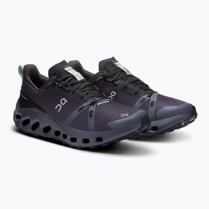 Scarpe da corsa da donna On Cloudsurfer Trail Waterproof nero/eclipse 8
