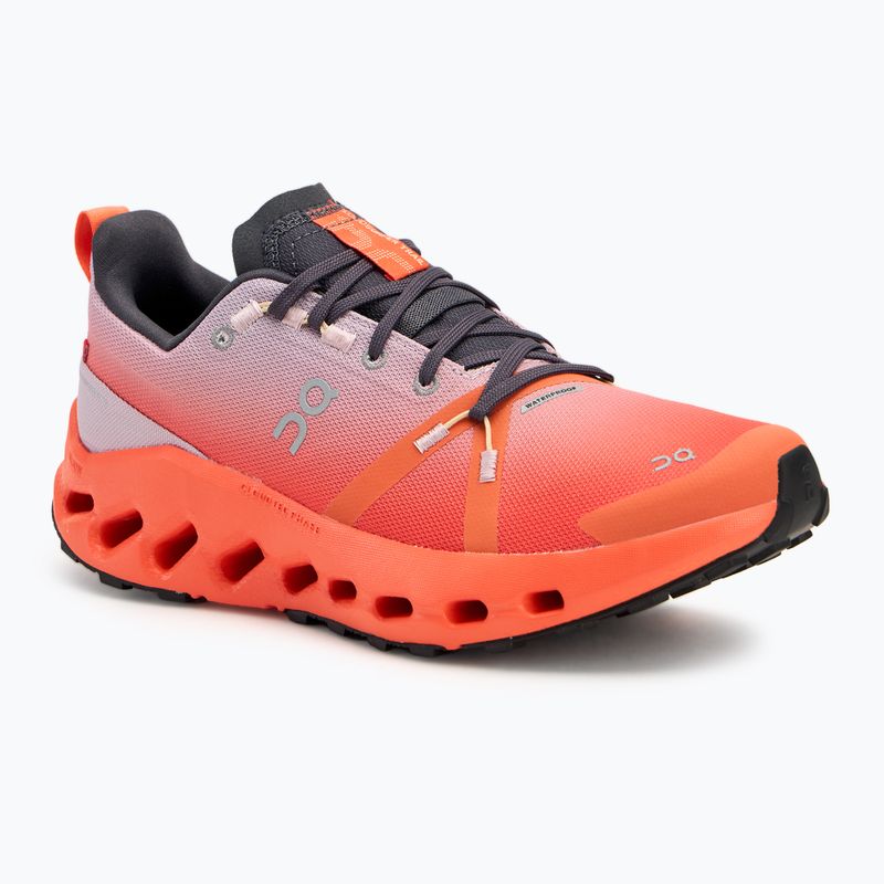 Scarpe da corsa impermeabili da donna On Running Cloudsurfer Trail malva/flame