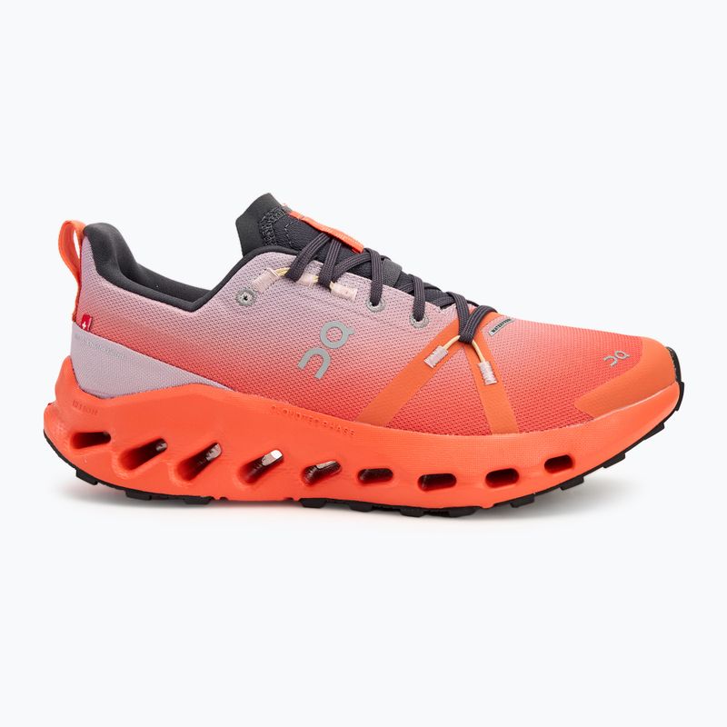 Scarpe da corsa impermeabili da donna On Running Cloudsurfer Trail malva/flame 2