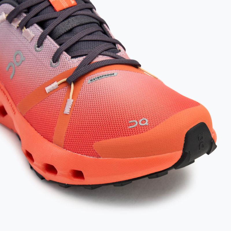 Scarpe da corsa impermeabili da donna On Cloudsurfer Trail malva/flame 7