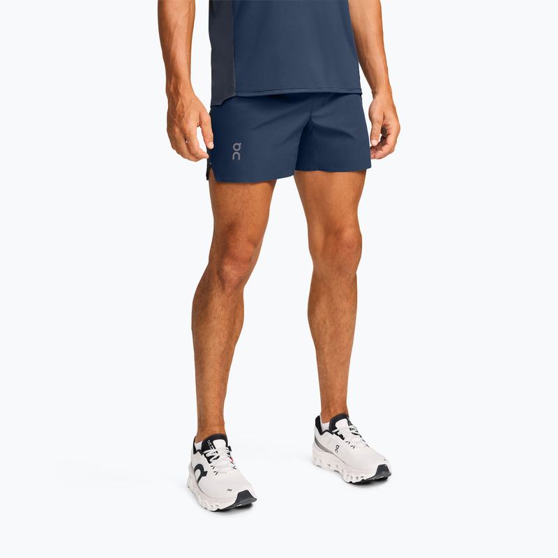 Pantaloncini da corsa leggeri da uomo On Running 5" in denim/nero