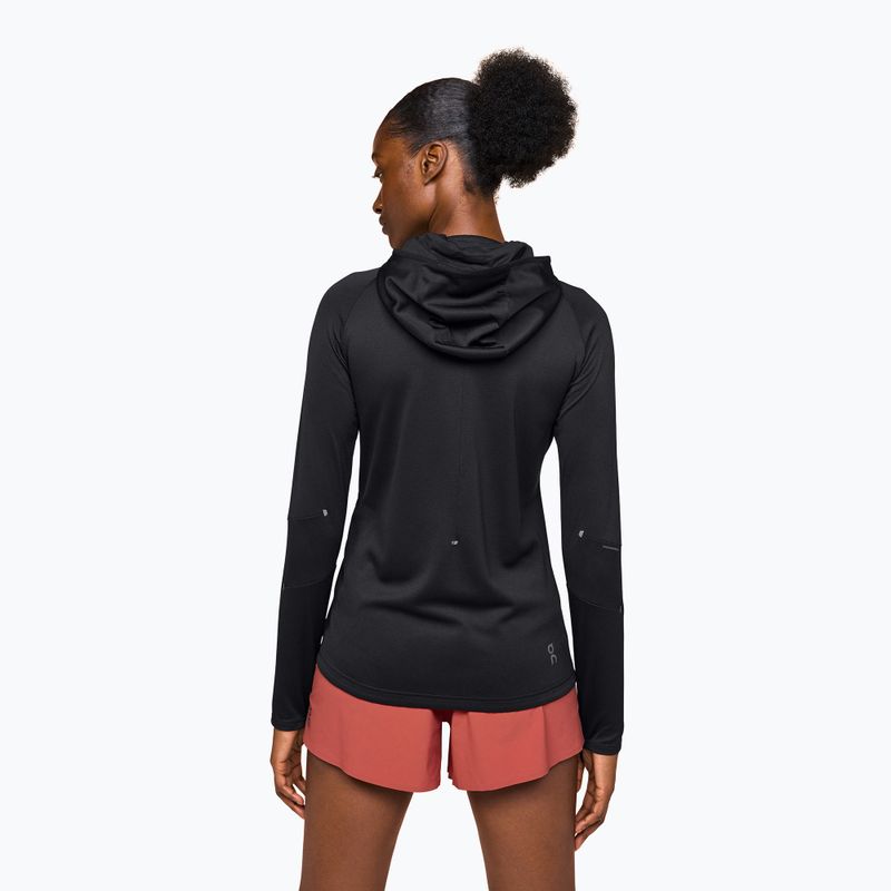 Felpa con cappuccio On Climate Zip Donna nero 3