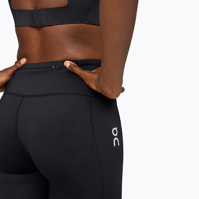 Leggings da corsa da donna On Core nero 4