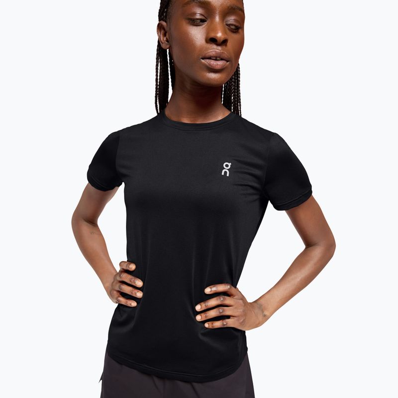 Maglietta da corsa da donna On Running Core-T nero 5