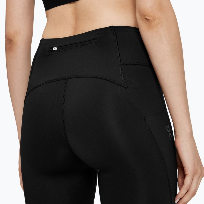 Leggings da corsa da donna On Performance 7/8 nero 5
