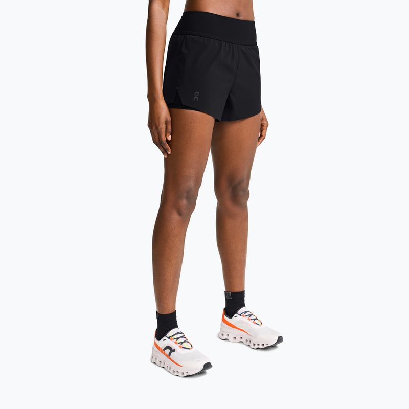Pantaloncini da corsa da donna On Running Running nero