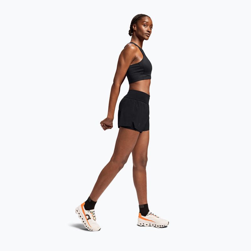 Pantaloncini da corsa da donna On Running Running nero 4