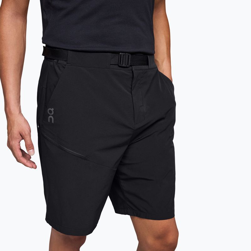 Pantaloncini da trekking da uomo On Running Trek nero 5