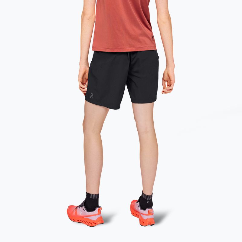 Pantaloncini da trekking da donna On Running Trek nero 3