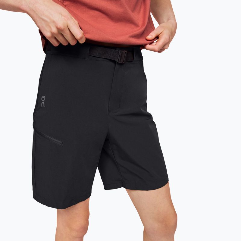 Pantaloncini da trekking da donna On Running Trek nero 5