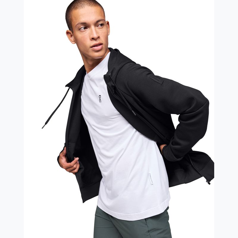 Felpa con cappuccio con zip On da uomo, nero 6