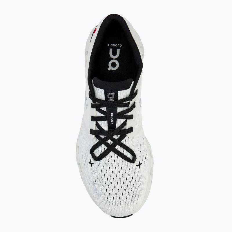 Scarpe da corsa On Cloud X 4 avorio/nero da uomo 5