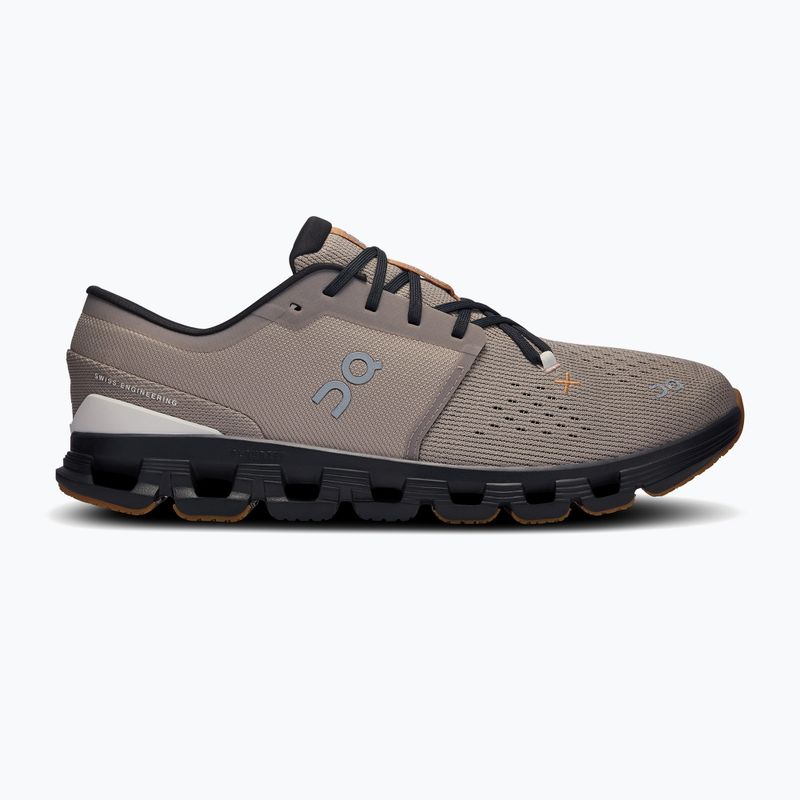 Scarpe da corsa On Cloud X 4 nebbia/nero da uomo 9
