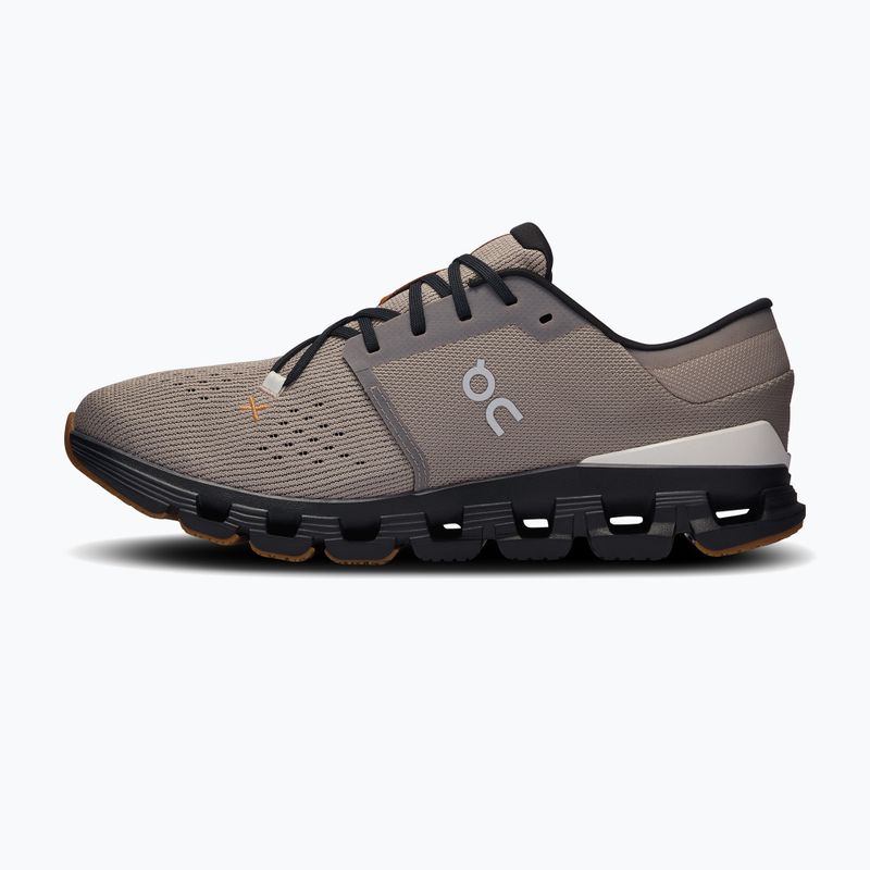 Scarpe da corsa On Cloud X 4 nebbia/nero da uomo 10